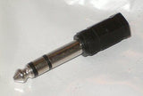 Audio Headphone Adaptor - Stereo 6.5mm Plug to Stereo 3.5mm Socket # AD212