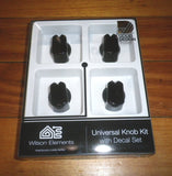 Handy Gas or Electric Stove Black Control Knob Kit (Pkt 4) - Part No. UK-30B4