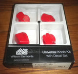 Handy Gas or Electric Stove Red Control Knob Kit (Pkt 4) - Part No. UK-35R4