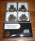 Handy Gas or Electric Stove Silver Control Knob Kit (Pkt 4) - Part No. UK-48S4