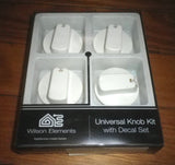 Handy Gas or Electric Stove White Control Knob Kit (Pkt 4) - Part No. UK-55W4