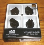 Handy Gas or Electric Stove Black Control Knob Kit (Pkt 4) - Part No. UK-40B4