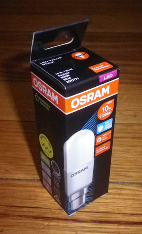 Osram LED Daylight Stick Globe 10Watt BC 1100-lumens - Part # 128804