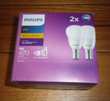 Philips LED Warm White Globe 5Watt SBC Fancy Round (Pkt 2) - Part # 322530