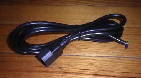 Mains Lead - Male IEC Inline Socket to Bare Wires - 2mtr - Part # ACL122-2