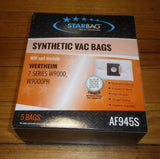 Wertheim 7 Series W9000, W9000PH Compatible Vacuum Bags (Pkt 5) - Part # AF945S