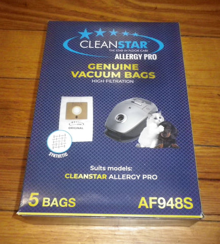 CleanStar Allergy Pro Vacuum Bags (Pkt 5) - Part # AF948S