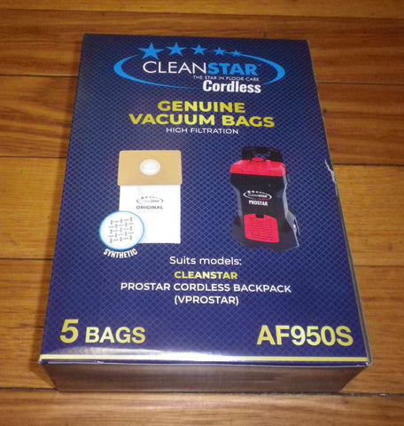 Cleanstar Prostar Backpack Synthetic Canister Vacuum Bags (Pkt 5) - Part # AF950S
