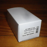 Universal 5Volt 2.4Amp USB Travel Charger Adaptor - Part # BAC1023WH