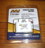Telstra, Sanyo 3 X 2/3AA Nickel Metal Hydride Phone Battery - Part # RBP10, CTB10MH