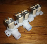 Used Samsung WA455DTHDWR 240VAC 5way Inlet Valve - Part # DC97-15459KSH1