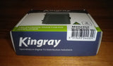 Kingray UHF 35dB TV Masthead Amplifier MHU35F & 17.5VAC F-Connector Power Supply