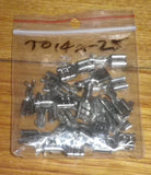Silver 6.4mm Female Bare Spade Terminals Stoves (Pkt 25) - Part # T014A-25