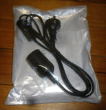 Black 1.8mtr Lamp Mains Cord & Plug with Inline Switch & ES Socket - Part # X0012XPI3N