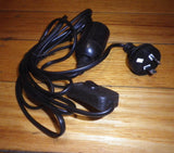 Black 3mtr Lamp Mains Cord & Plug with Inline Switch & ES Socket - Part # X0018QRT6D