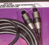 5.0 metre Optical Fibre Toslink Lead - Part # OPTO205