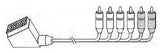 AV Lead - Scart Plug to 6 X RCA Plugs - Part No. VC24