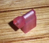 Red Insulated 600V Flag Female 6.3mm Spade Terminals (Pkt 100) # 2-520129-2-100