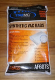 GE Sadie, Aquavac, BackPack Synthetic Vacuum Cleaner Bags (Pkt 10) - Part No. AF607S