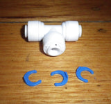 Fridge 1/4" Three Way Water Hose Coupling / Joiner - Part # B07H2TR3LQ-3T