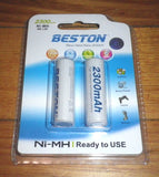 Beston AA Ni-MH 2300mAh Rechargable Battery (Pkt 2) - Part # BST-AA2300