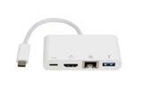 USB 3.1 Type C to HDMI, Ethernet, USB 3, USB-C Multiport Adaptor - Part # CA3109