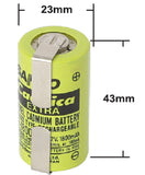 Nickel Cadmium Sub-C 1800mAh Rechargable Tagged Battery - Part # CAD271
