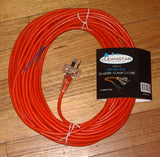 Round Orange 2Wire Vacuum Mains Power Cord & Plug 20mtr - Part # CR2010-2