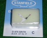 BSR ST16, ST17 Compatible Turntable Stylus. Stanfield Part No. D475SR/78