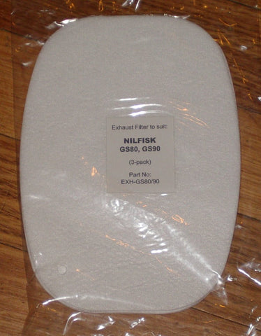 Nilfisk GA70, GS80, GS90, GM90 Vacuum Cleaner Filters (Pkt 3) - # EXH-GS80/90