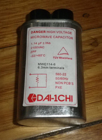 Panasonic Compatible High Voltage Microwave Capacitor - Part # MWC114-6