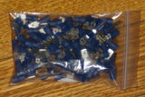 Blue Insulated Male 4.7mm Spade Terminals (Pkt 100) - Part # TM21182-100