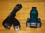 Computer Adaptor USB-A to Serial 9pin Socket + 1.0mtr USB Lead - Part # USB233