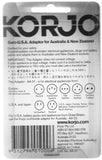 Korjo European & US to Aus & NZ AC Plug Adaptor - Part # AA01