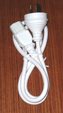 IEC Kettle & Jug Appliance Cord, 1metre White - Part # ACL140