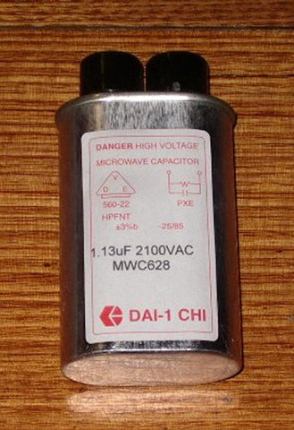Sharp 1.13uF 2100Volt High Voltage Microwave Capacitor - Part # MWC628